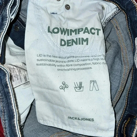 Jack Jones Slim fit blue wash denim jeans Sz 32 - Picture 5 of 15